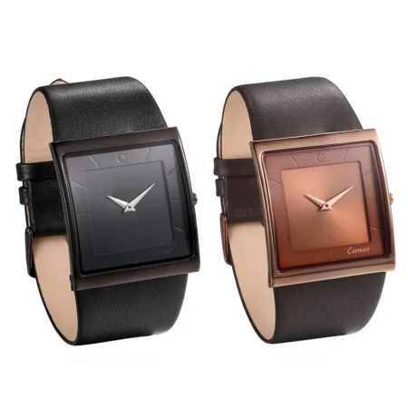 Men's Simple Casual Leather Strap Square Dial Quartz Analog Wrist Watch Watches